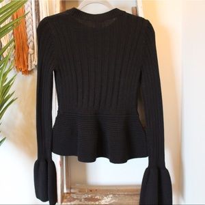 Urban Outfitters Black Peplum Sweater